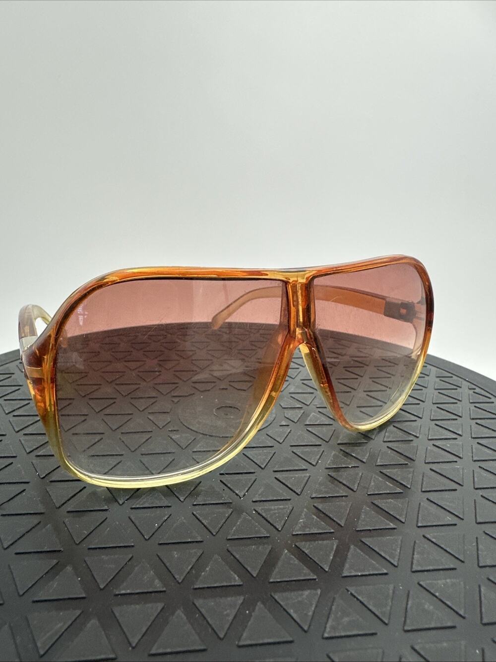 Vintage Foster Grant Sunglasses Oversized Frames Brown Lens Brown Gold